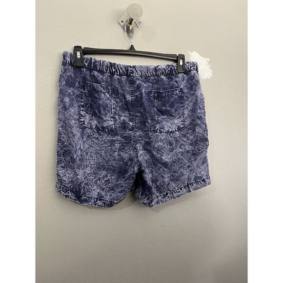 Soft Surroundings Acid Wash Purple Shorts Drawstring Front Pockets Size M - Picture 5 of 11